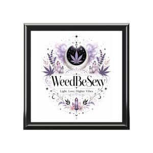 WeedBeSexy Jewelry Box – Crystal & Cannabis Decorative Keepsake Box