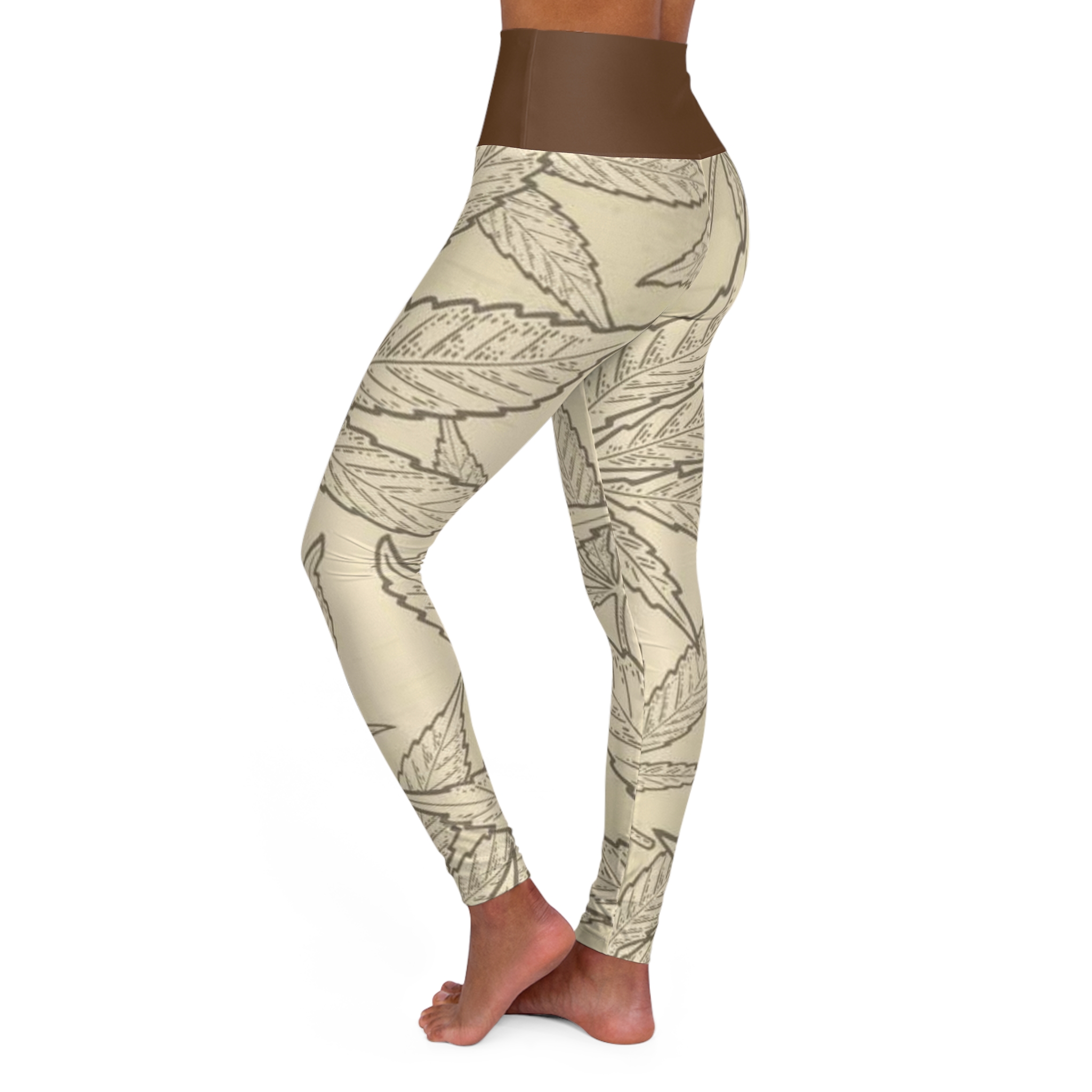 High Waisted Yoga Leggings (AOP) - Image 3