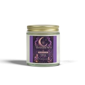 Coconut Apricot Scented Candle – 4oz/9oz Jar (WeedBeSexy Aromatherapy)