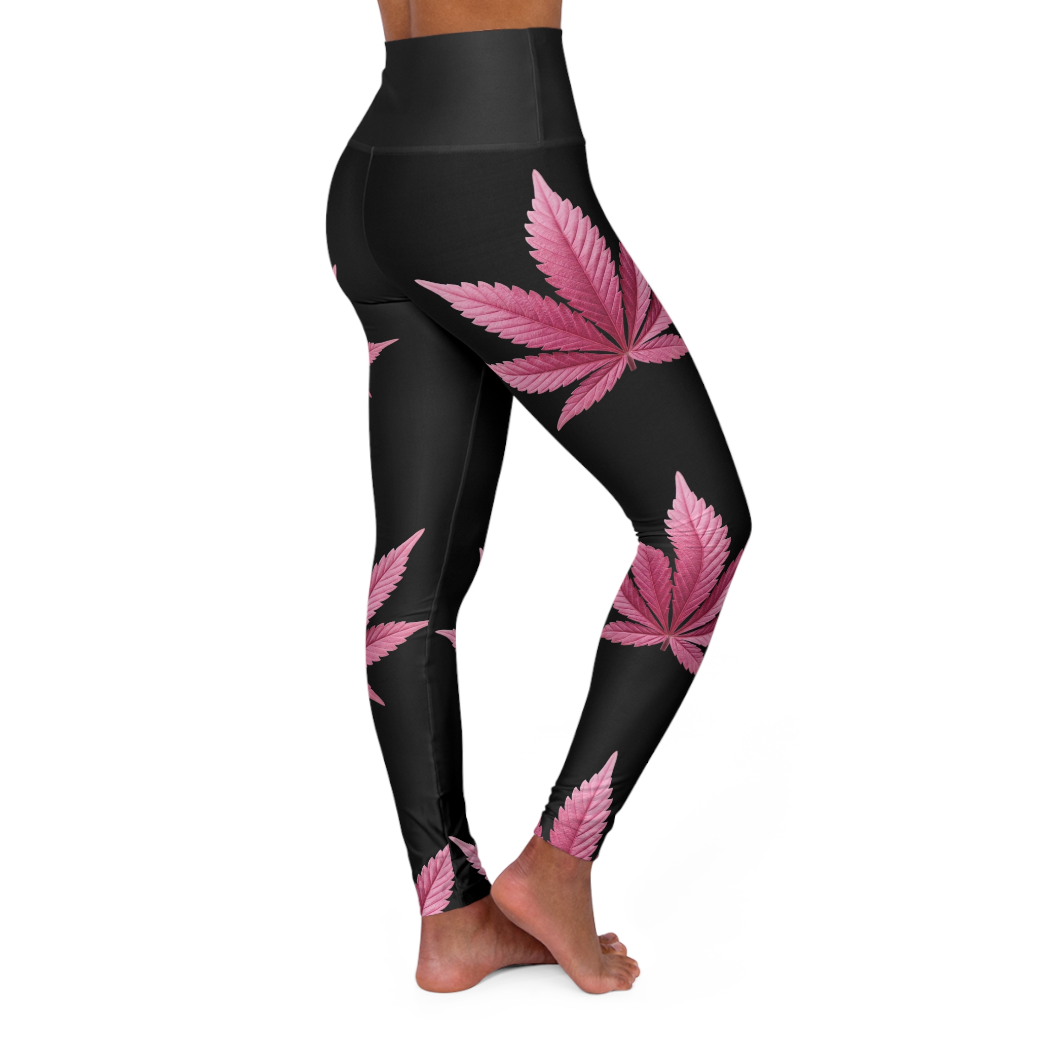 High Waisted Yoga Leggings (AOP) - Image 4