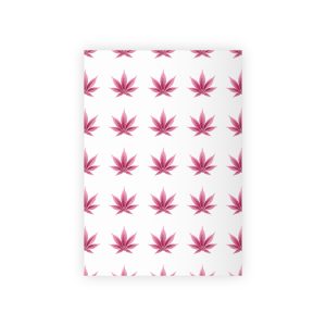 Pink Cannabis Leaf Gift Wrap — Floral Marijuana Wrapping Paper Roll for Birthdays & Bachelorette Gifts