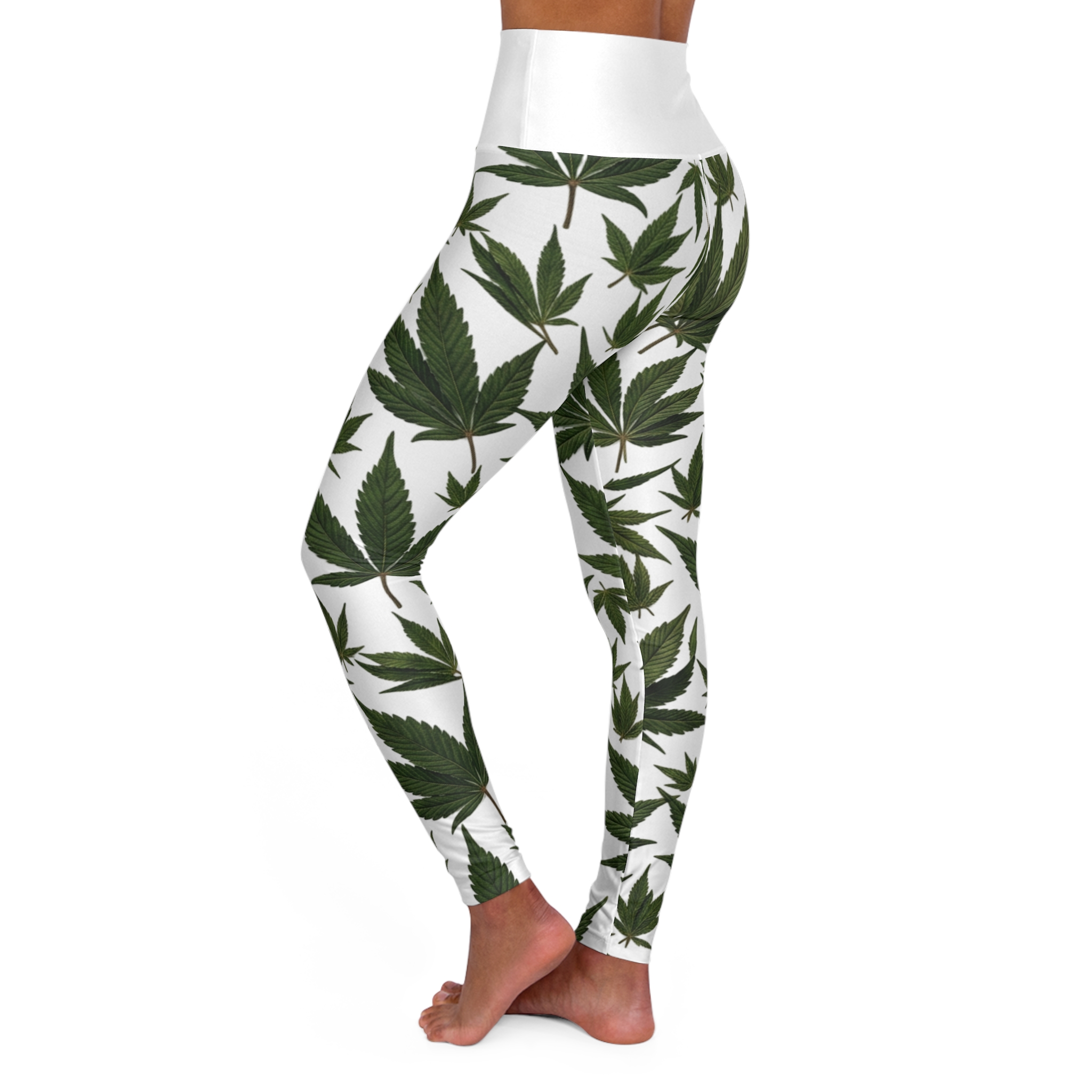 High Waisted Yoga Leggings (AOP) - Image 3