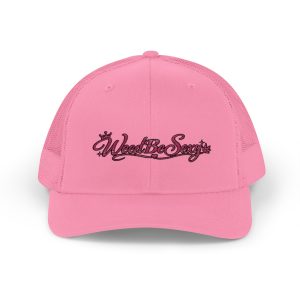 Pink Trucker Cap with 'Make It Hazy' Script — Rhinestone Snapback Hat