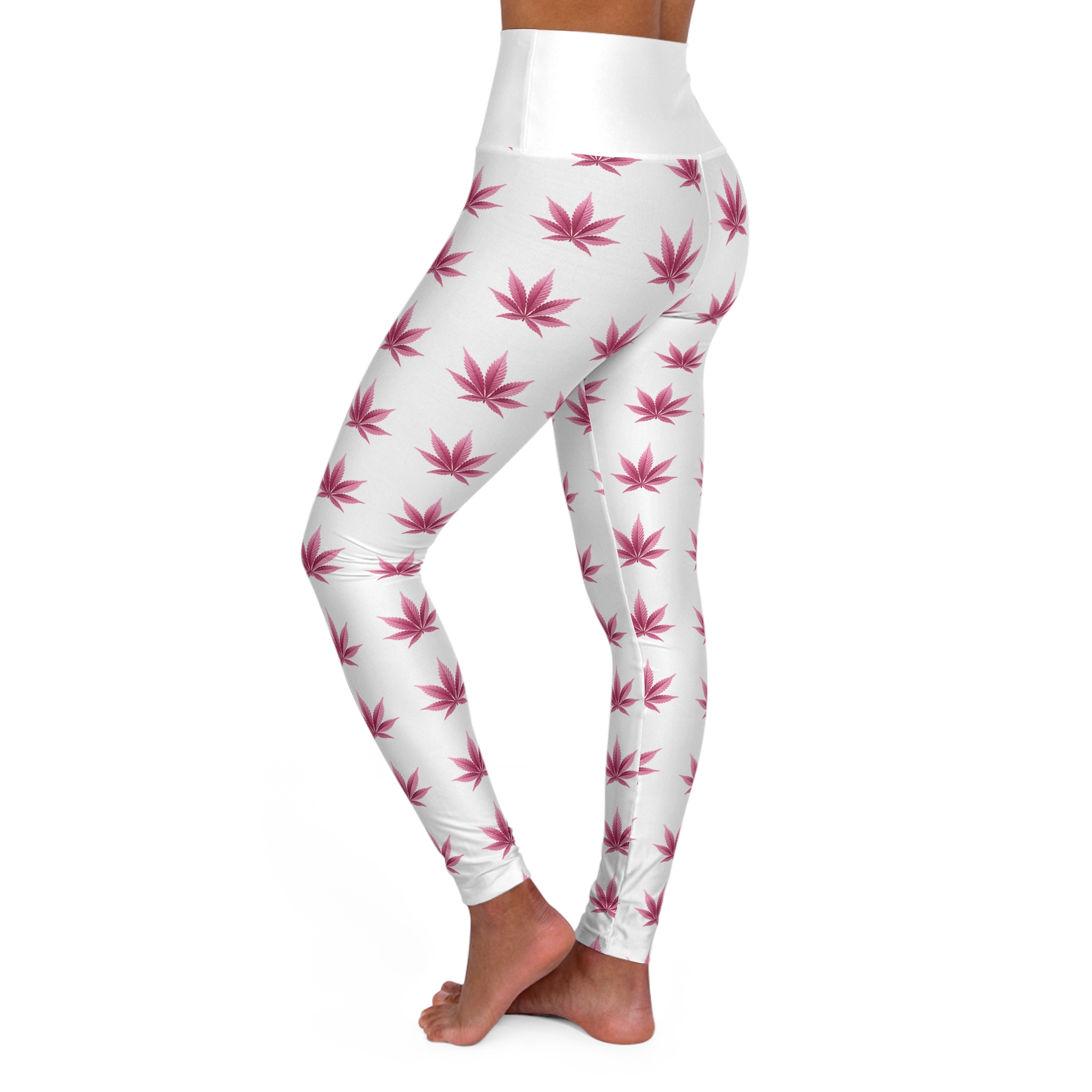 High Waisted Yoga Leggings (AOP) - Image 3