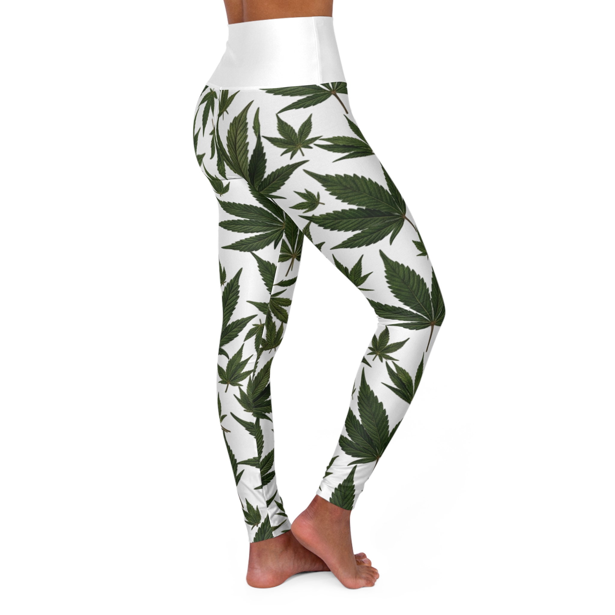 High Waisted Yoga Leggings (AOP) - Image 4