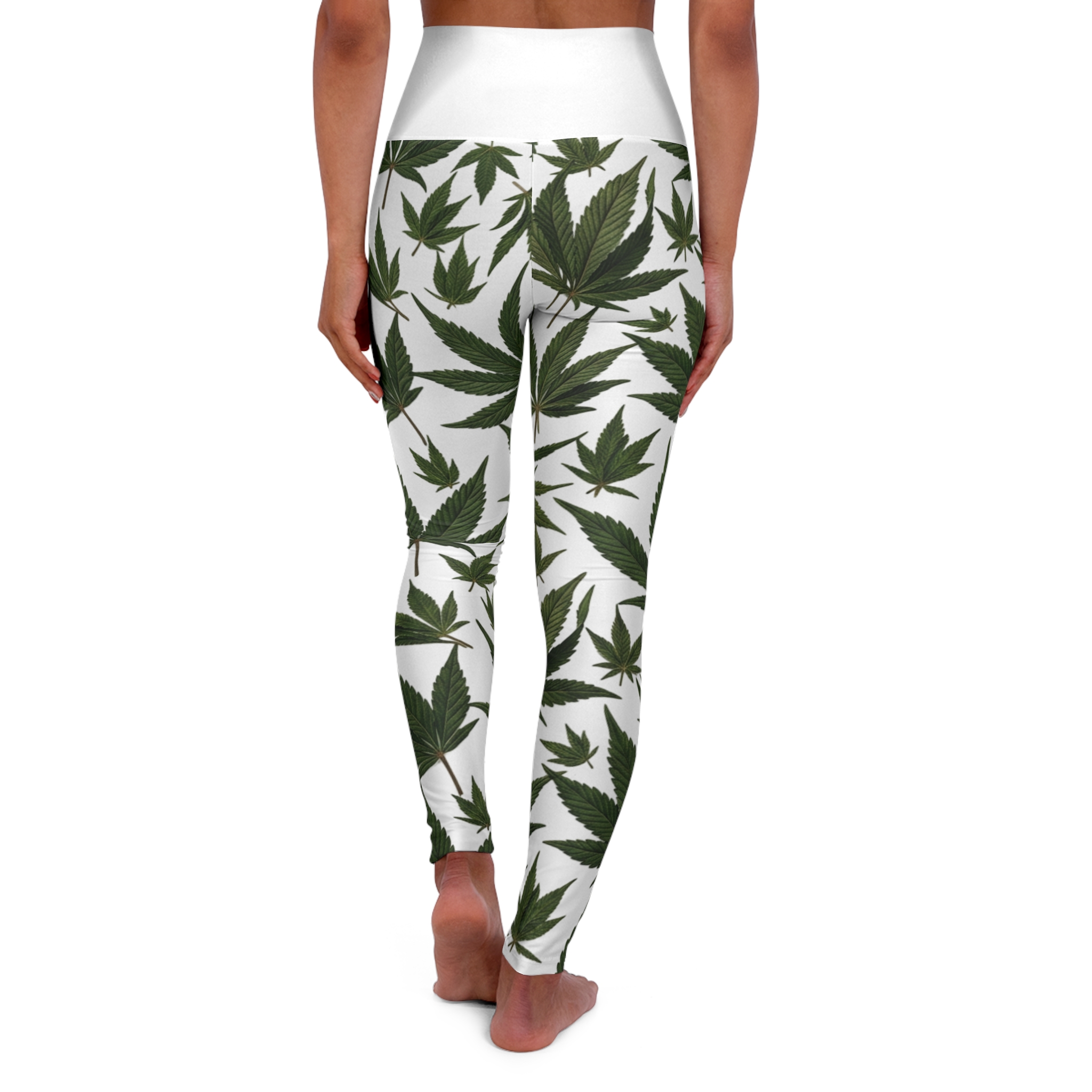High Waisted Yoga Leggings (AOP) - Image 2
