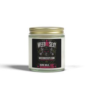 WeedBeSexy Coconut Apricot Scented Candle (4oz/9oz)